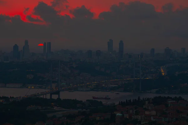 Juli Jembatan Martir Sebelumnya Jembatan Bosporus Atau Jembatan Pertama Dengan — Stok Foto
