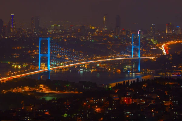 Juli Jembatan Martir Sebelumnya Jembatan Bosporus Atau Jembatan Pertama Dengan — Stok Foto