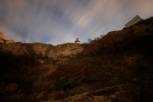 Saryerova Rumeli Lighthouse Rumeli Lighthouse Století Obci Sar Saltuk Tomb — Stock fotografie