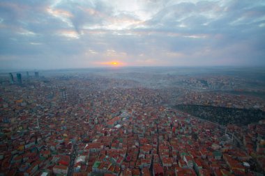 İstanbul büyük şehir hava manzarası / Türkiye