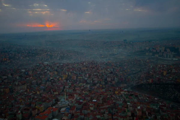 Istanbul Cidade Grande Vista Aérea Turquia — Fotografia de Stock