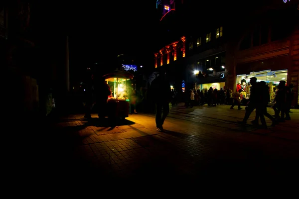 Istiklal Caddesi Περιοχή Beyoglu Της Ιστανμπούλ Πλατεία Tunel Taksim Από — Φωτογραφία Αρχείου
