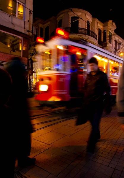 Istiklal Caddesi Dzielnica Beyoglu Stambule Plac Tunel Taksim Końca Xix — Zdjęcie stockowe