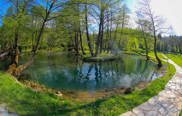 Wenige Kilometer Von Jajce Entfernt Befinden Sich Der Große Und — Stockfoto