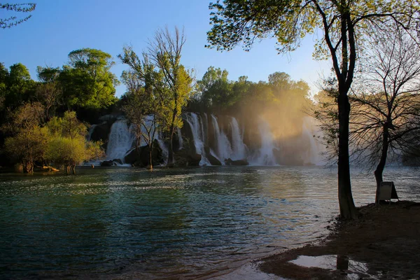 Les Cascades Kravica Souvent Appelées Kravice Sont Une Grande Cascade — Photo