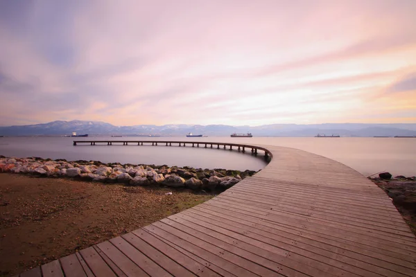 Kocaeli Seka Park Boomerang Shaped Pier — Stock Photo, Image