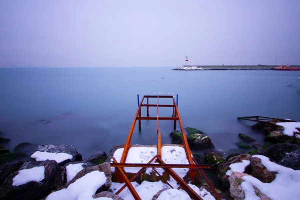 Côte Istanbul Paysages Hiver Turquie — Photo