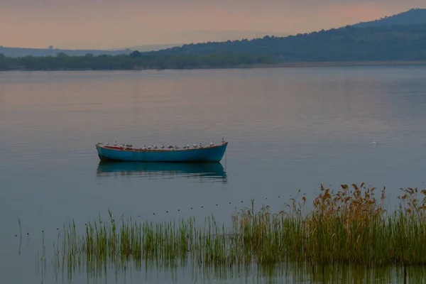 Озеро Улуабат Бывшее Озеро Аполионт Является Большим Пресноводным Озером Бурсе — стоковое фото