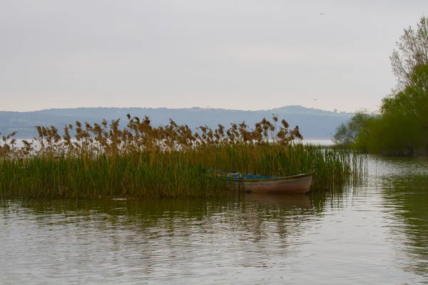 Uluabat Lake Voorheen Apolyont Lake Een Groot Zoetwatermeer Bursa Zowel — Stockfoto