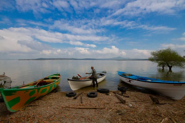 Uluabat Lake Anteriormente Apolyont Lake Grande Lago Água Doce Bursa — Fotografia de Stock