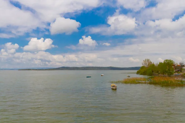 Uluabat Lake Tidigare Apolyont Lake Stor Sötvattensjö Bursa Både Plankton — Stockfoto