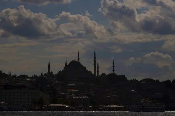 Старые Исторические Здания Мраморного Моря Стамбула — стоковое фото
