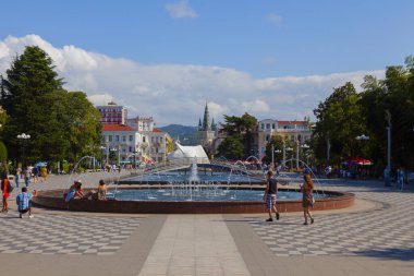 Batumi Gürcistan 'daki Avrupa Meydanı' ndaki Medea Anıtı