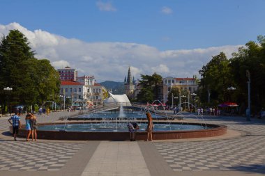Batumi Gürcistan 'daki Avrupa Meydanı' ndaki Medea Anıtı