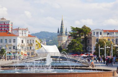 Batumi Gürcistan 'daki Avrupa Meydanı' ndaki Medea Anıtı