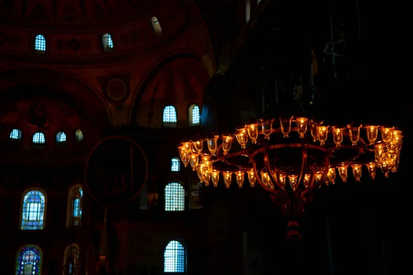 Интерьер Собора Святой Софии Hagia Sofia Ayasofya Стамбуле Турция Византийская — стоковое фото