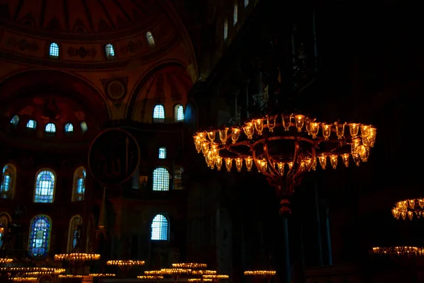 Интерьер Собора Святой Софии Hagia Sofia Ayasofya Стамбуле Турция Византийская — стоковое фото