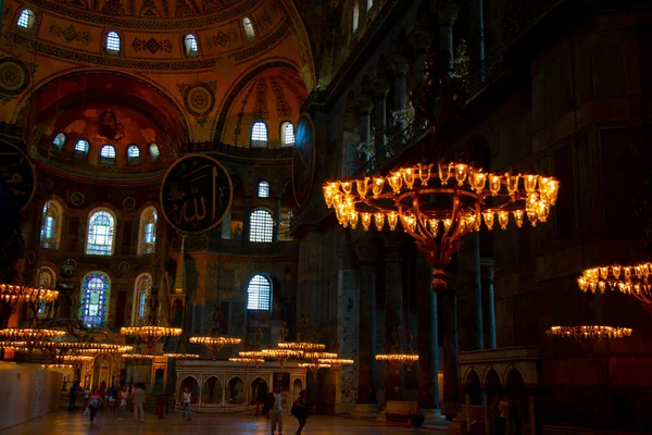 Интерьер Собора Святой Софии Hagia Sofia Ayasofya Стамбуле Турция Византийская — стоковое фото