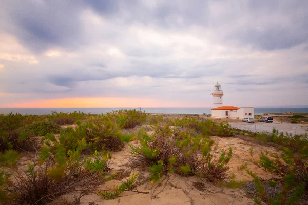 Faro Polente Encuentra Extremo Oeste Bozcaada — Foto de Stock