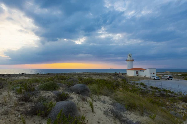 Faro Polente Encuentra Extremo Oeste Bozcaada — Foto de Stock