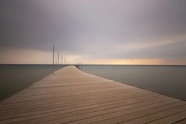 Fotografia Molo Długa Ekspozycja — Zdjęcie stockowe