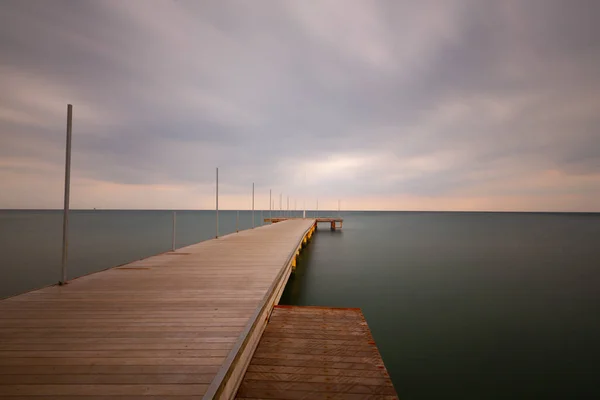 Molo Dlouhodobá Expozice Fotografie — Stock fotografie