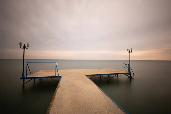 Fotografia Molo Długa Ekspozycja — Zdjęcie stockowe