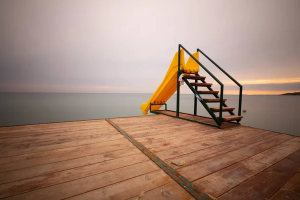 Fotografia Molo Długa Ekspozycja — Zdjęcie stockowe