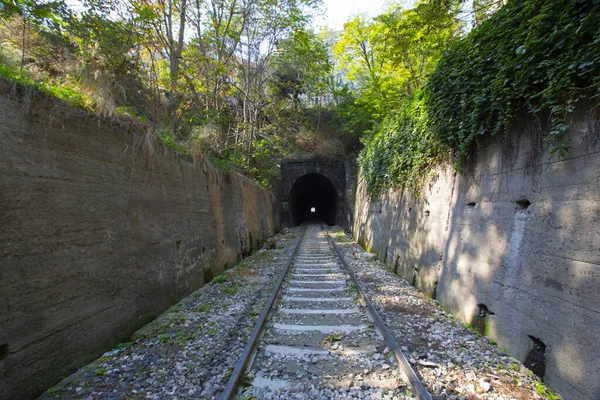 Eisenbahn Und Eisenbahntunnel — Stockfoto