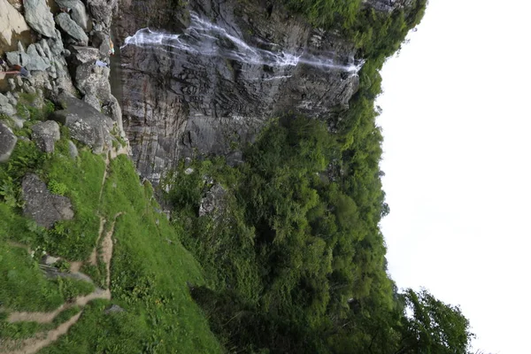 Cascada Mencuna Puentes Piedra Gemela Artvin Arhavi — Foto de Stock