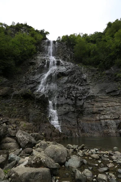 Mencuna Waterfall Twin Stone Bridges Artvin Arhavi — Stock Photo, Image