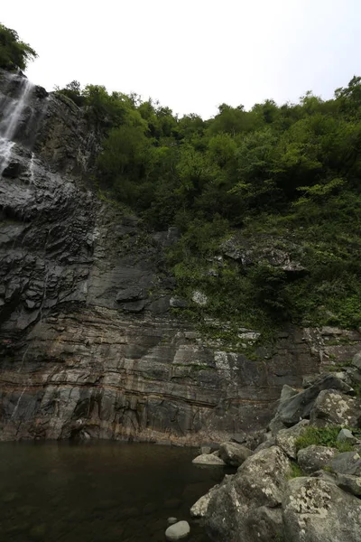 Mencuna Waterfall Twin Stone Bridge Artvin Arhavi — стокове фото