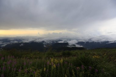 Kackar dağları ve dağların eteklerine kurulmuş yaylalar.