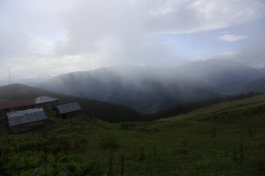 Kackar dağları ve dağların eteklerine kurulmuş yaylalar.