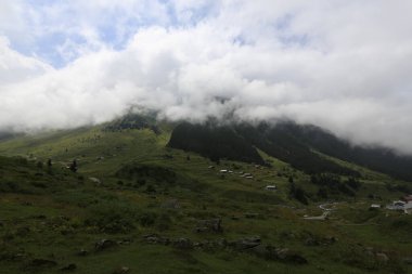 Kackar dağları ve dağların eteklerine kurulmuş yaylalar.