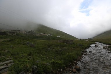 Kackar dağları ve dağların eteklerine kurulmuş yaylalar.