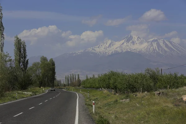Erciyes Mountain Est Volcan Situé Dans Région Anatolie Centrale Sultansazl — Photo