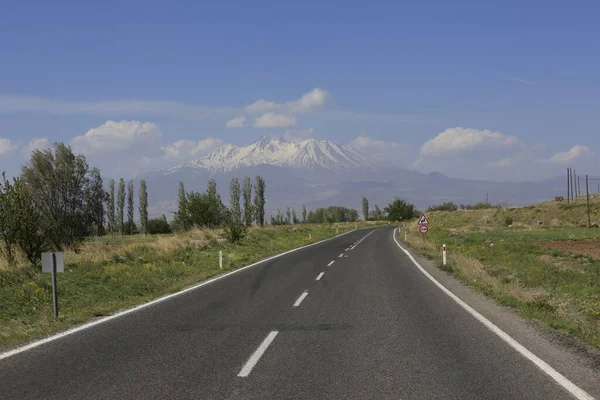 Montaña Erciyes Volcán Localizado Región Central Anatolia Sultansazl Suroeste Kayseri — Foto de Stock