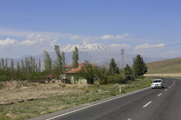 Erciyes Mountain Een Vulkaan Regio Midden Anatolië Sultansazl Ten Zuidwesten — Stockfoto