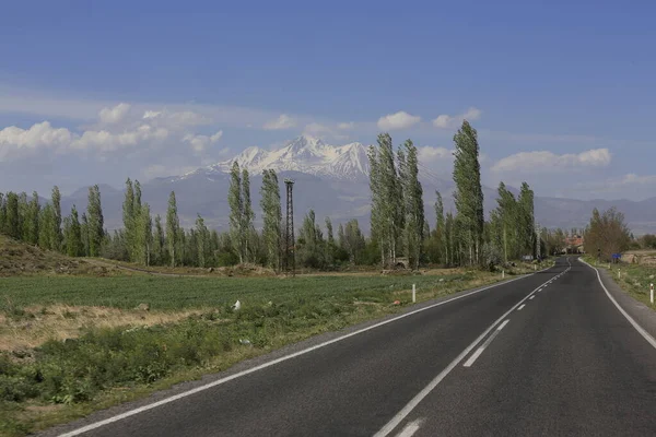 Montaña Erciyes Volcán Localizado Región Central Anatolia Sultansazl Suroeste Kayseri — Foto de Stock