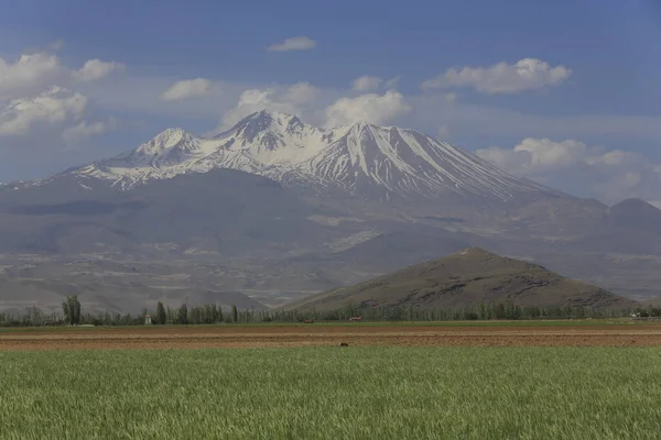 Erciyes Mountain Wulkan Położony Regionie Anatolii Środkowej Sultansazl Południowy Zachód — Zdjęcie stockowe