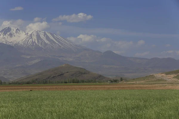 Erciyes Mountain Volcano Located Central Anatolia Region Sultansazl Southwest Kayseri — Stock Photo, Image