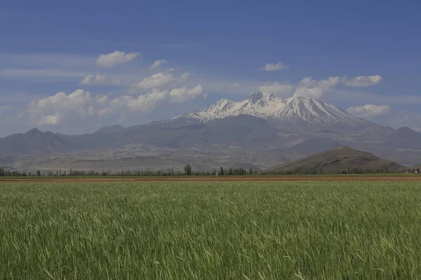 Erciyes Mountain Vulcão Localizado Região Anatólia Central Sultansazl Sudoeste Kayseri — Fotografia de Stock