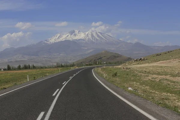 Montaña Erciyes Volcán Localizado Región Central Anatolia Sultansazl Suroeste Kayseri — Foto de Stock