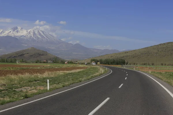 Montaña Erciyes Volcán Localizado Región Central Anatolia Sultansazl Suroeste Kayseri — Foto de Stock