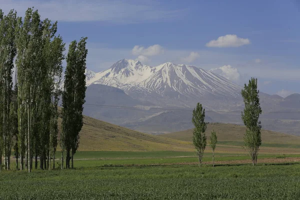Erciyes Mountain Wulkan Położony Regionie Anatolii Środkowej Sultansazl Południowy Zachód — Zdjęcie stockowe