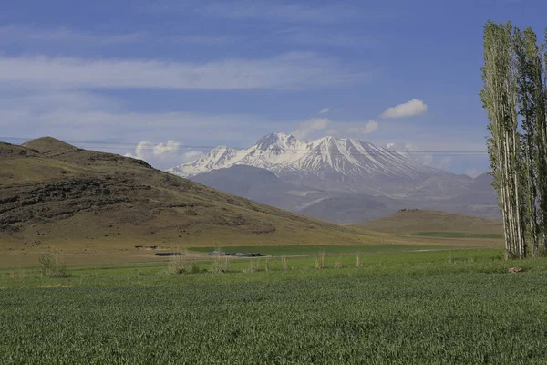 Montaña Erciyes Volcán Localizado Región Central Anatolia Sultansazl Suroeste Kayseri — Foto de Stock