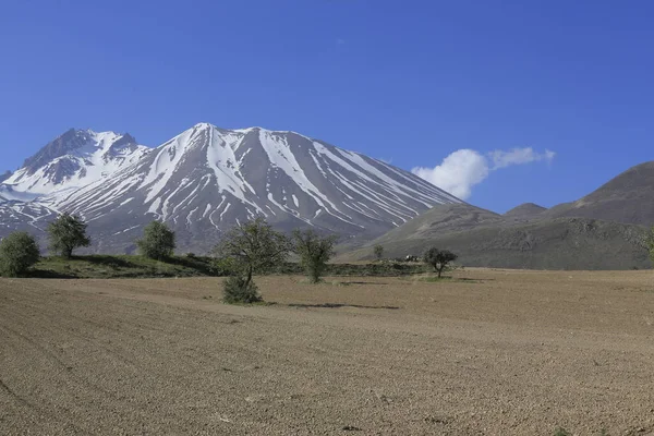 Montaña Erciyes Volcán Localizado Región Central Anatolia Sultansazl Suroeste Kayseri — Foto de Stock