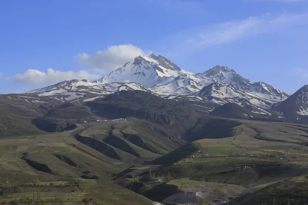 Montaña Erciyes Volcán Localizado Región Central Anatolia Sultansazl Suroeste Kayseri — Foto de Stock