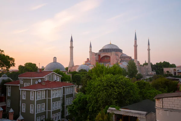 Blauwe Moskee Hagia Sophia Moskee Luchtfoto — Stockfoto